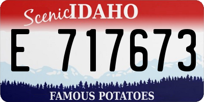 ID license plate E717673