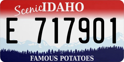 ID license plate E717901