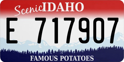ID license plate E717907