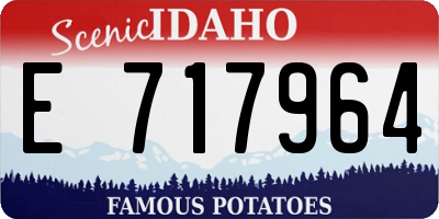 ID license plate E717964