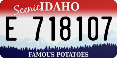 ID license plate E718107