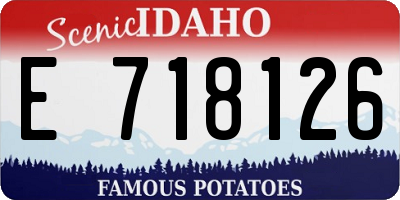 ID license plate E718126