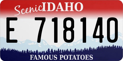 ID license plate E718140