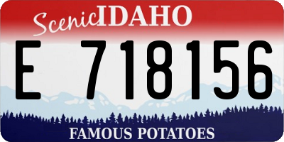 ID license plate E718156