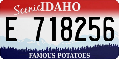 ID license plate E718256