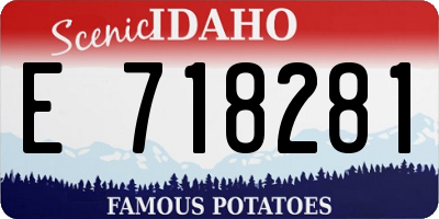 ID license plate E718281