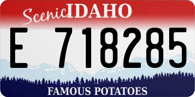 ID license plate E718285