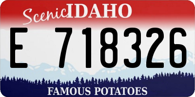 ID license plate E718326