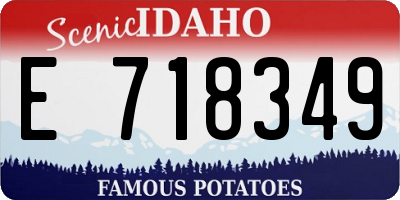 ID license plate E718349