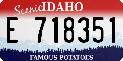 ID license plate E718351