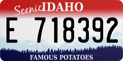 ID license plate E718392