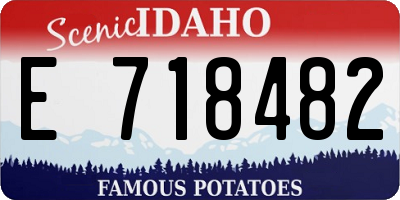 ID license plate E718482