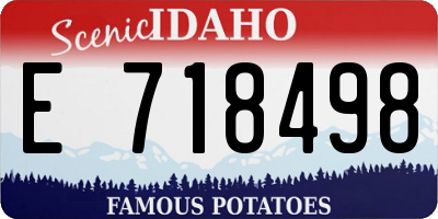 ID license plate E718498
