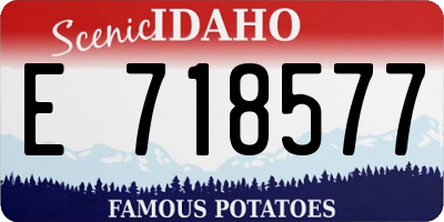 ID license plate E718577