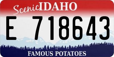 ID license plate E718643