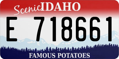 ID license plate E718661