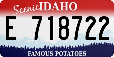 ID license plate E718722