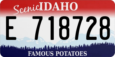 ID license plate E718728