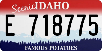 ID license plate E718775