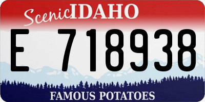 ID license plate E718938