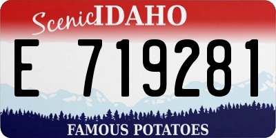 ID license plate E719281