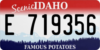 ID license plate E719356
