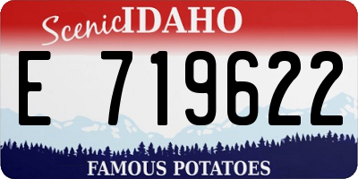 ID license plate E719622