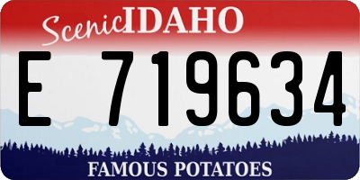 ID license plate E719634