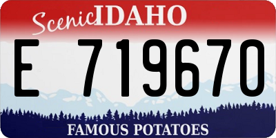 ID license plate E719670