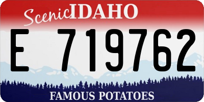 ID license plate E719762