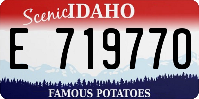 ID license plate E719770