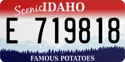 ID license plate E719818