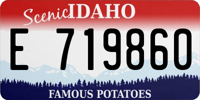 ID license plate E719860