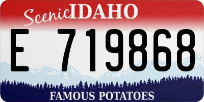 ID license plate E719868