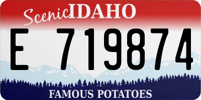 ID license plate E719874