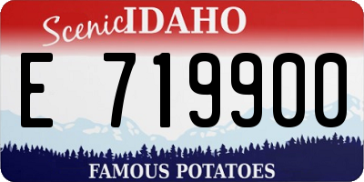 ID license plate E719900