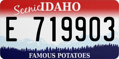 ID license plate E719903