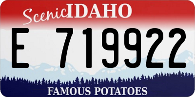 ID license plate E719922