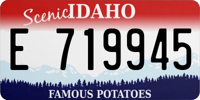ID license plate E719945