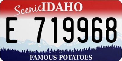 ID license plate E719968