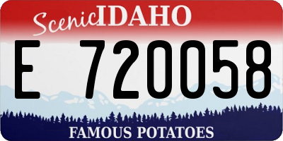 ID license plate E720058