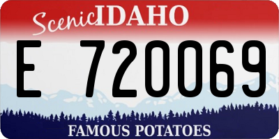 ID license plate E720069