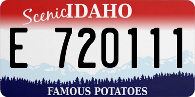 ID license plate E720111