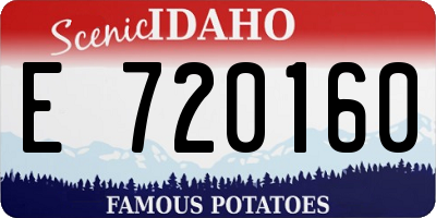 ID license plate E720160