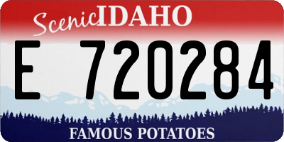 ID license plate E720284