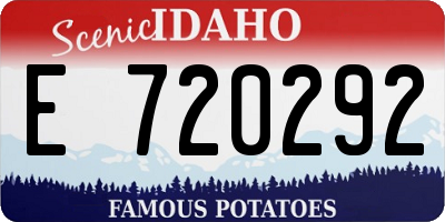 ID license plate E720292