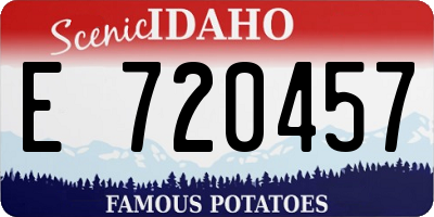 ID license plate E720457