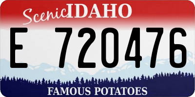 ID license plate E720476