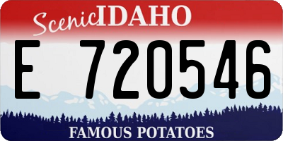 ID license plate E720546