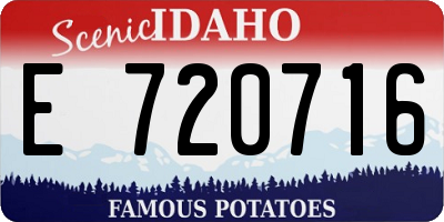 ID license plate E720716